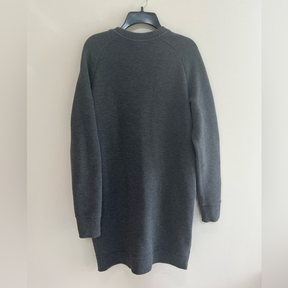 Varley Albret Sweatshirt Dress Ottoman Fabric in Dark Charcoal Gray Marl, size S - Picture 6 of 14